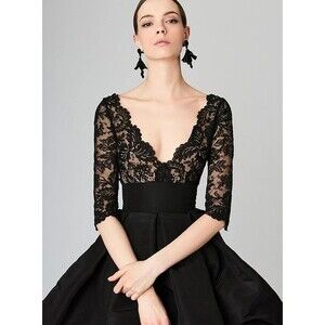 Oscar de la Renta Silk Knee-Length Dress Size: XL | US 12